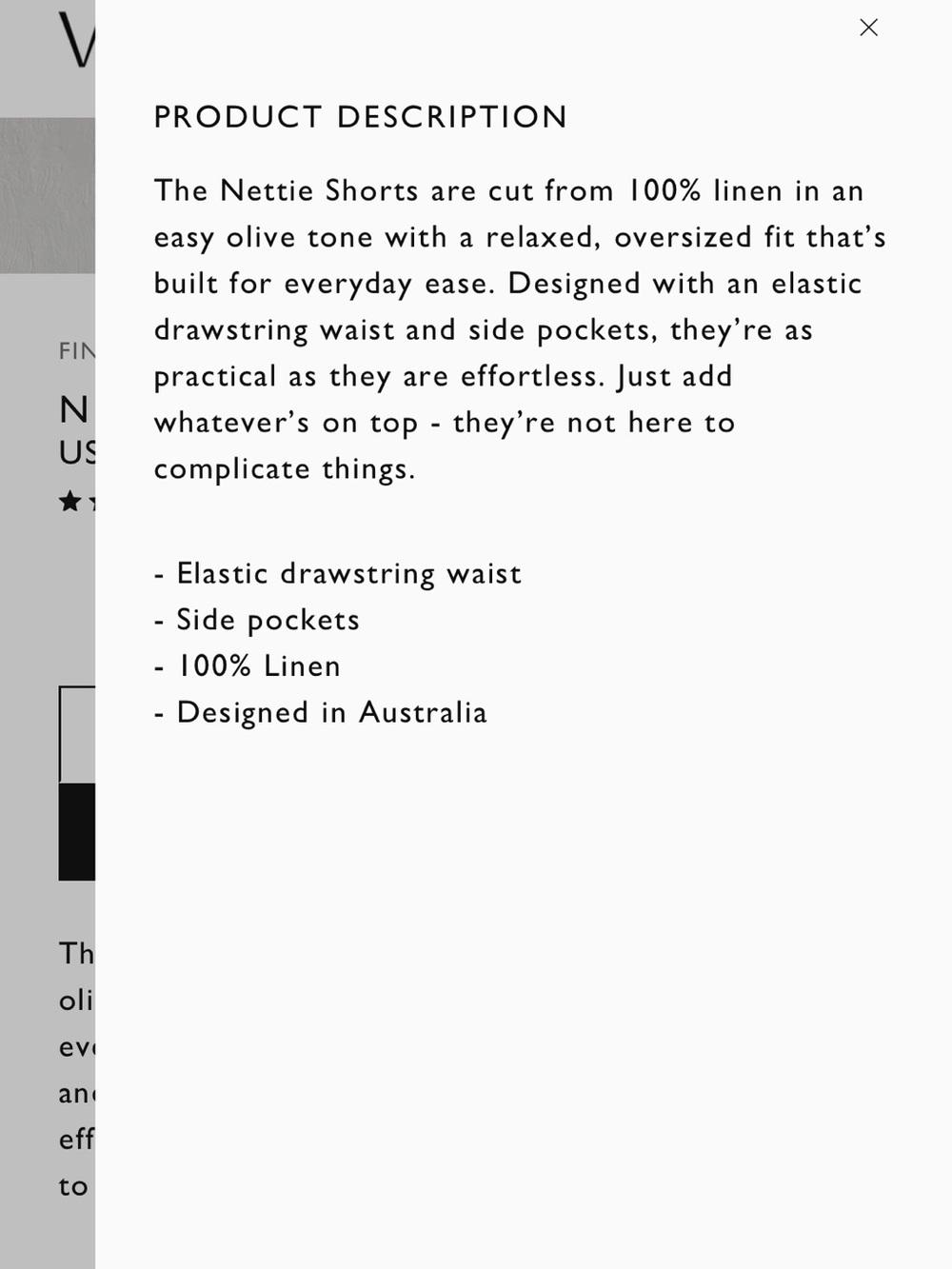 NWT • Nettie linen shorts in olive - Picture 8 of 12